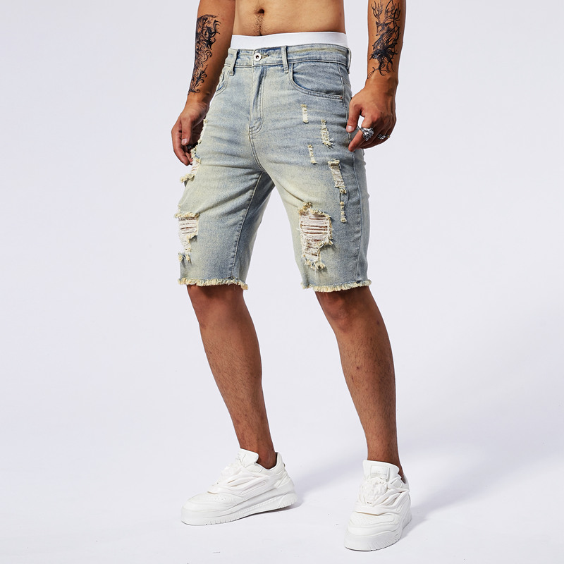 2025 Summer New Men's Ripped D - đánh giá và giá Brand Of Streetwear